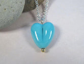 Glass Heart on Sterling Silver Ball-Elizabeth Prior